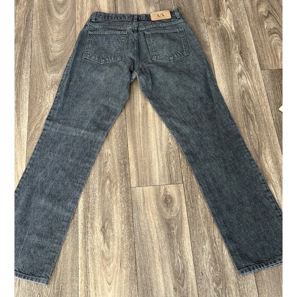 ARMANI EXCHANGE WOMENS DENIM BLACK WASH JEANS BOOTLEG SIZE 8 LONG WESTERN Y2K - Picture 8 of 8